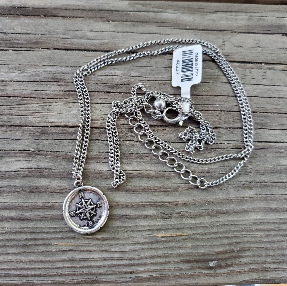 Earthbound compass necklace